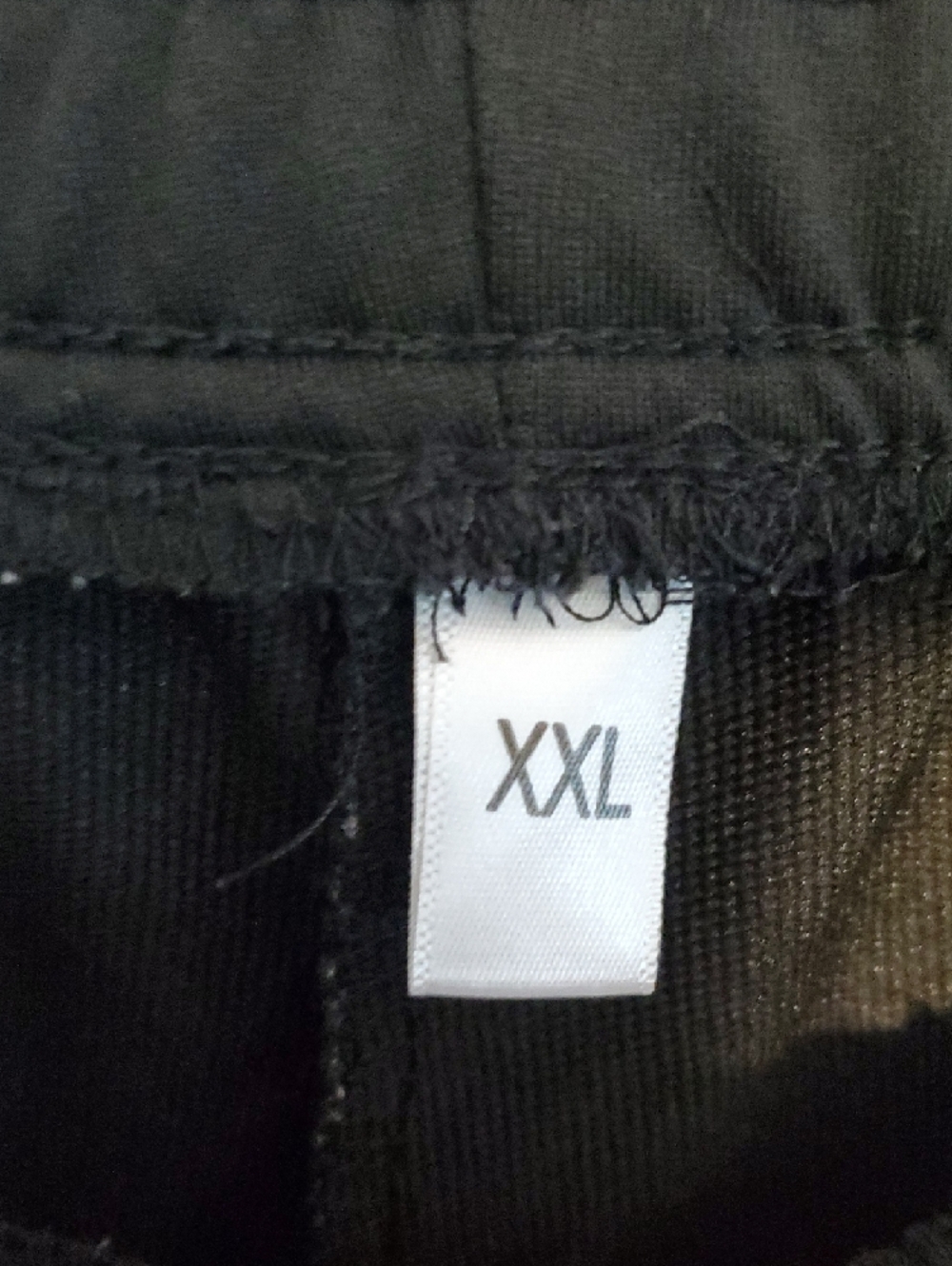 Black Men's Athletic Drawstring Shorts with White Graphic - Picture 2 of 4